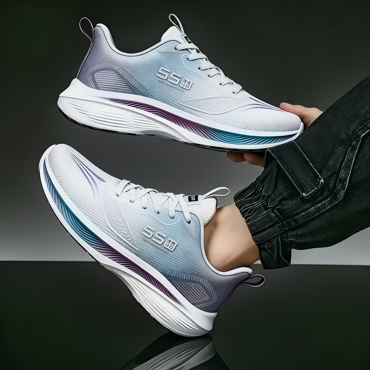 Men'S Shoes Green And White - รองเท้าโลฟเฟอร์แบบสวมสำหรับผู้หญิง ระบายอากาศได้ดี ตกแต่งด้วยลายปักดอกไม้ พื้นรองเท้านุ่ม น้ำหนักเบา กันลื่น
