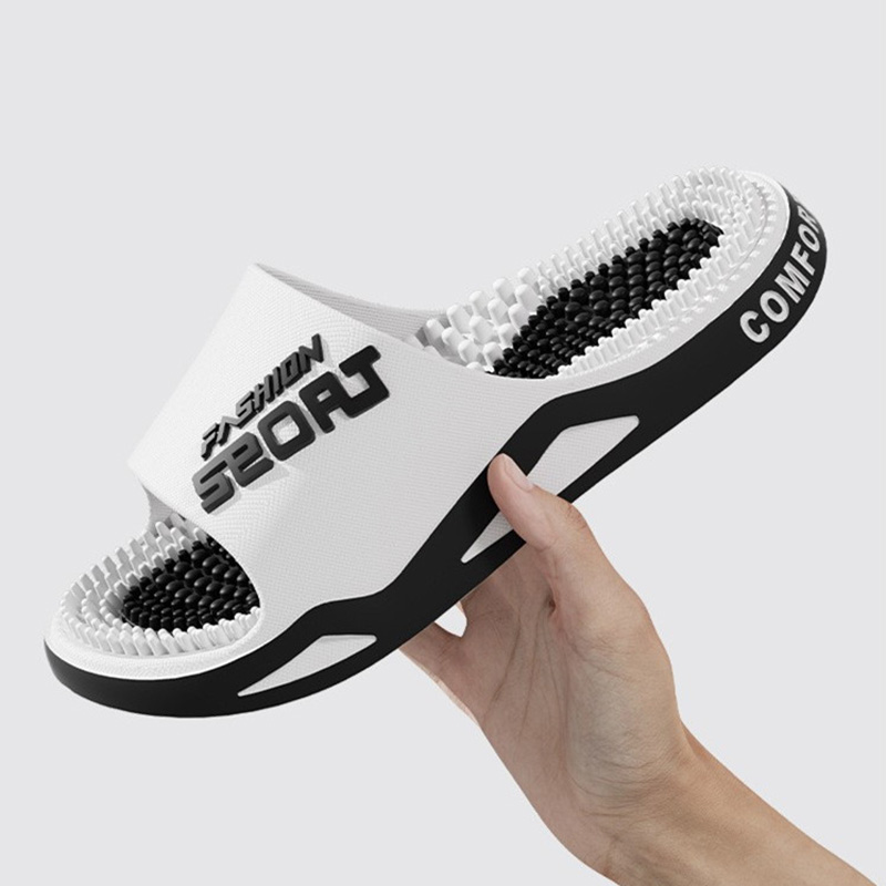 Men Shoes On Sale - รองเท้าแตะผู้ชายแบบใหม่ รองเท้าแตะนวดฝ่าเท้า รองเท้าแตะลำลองแฟชั่นสำหรับฤดูร้อน รองเท้าแตะแบบสวมสำหรับใส่กลางแจ้ง รองเท้าสไลด์ผู้หญิง กันลื่น
