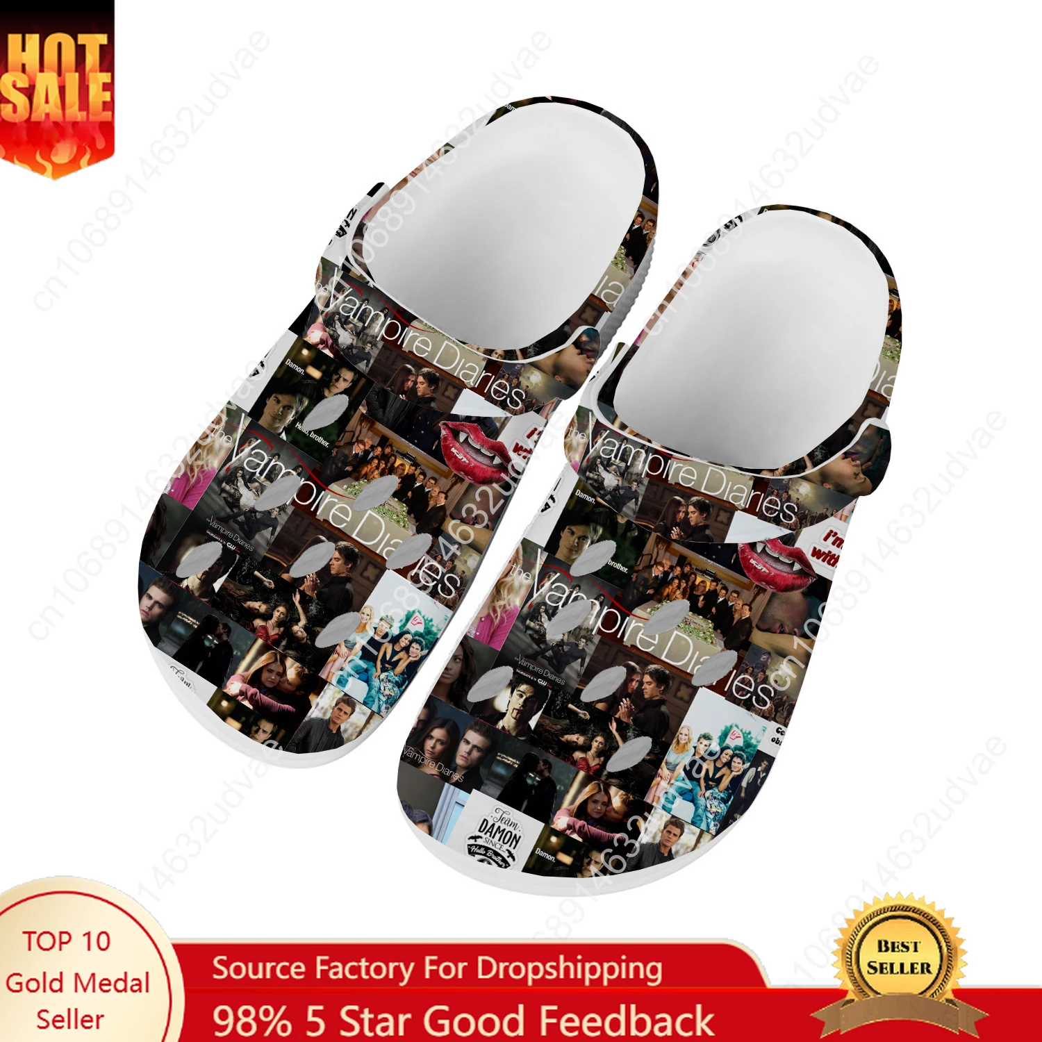 Men Shoes On Sale - รองเท้าแตะรูระบายอากาศลายแวมไพร์ สำหรับผู้ชาย ผู้หญิง วัยรุ่น สวมใส่สบาย แฟชั่น
