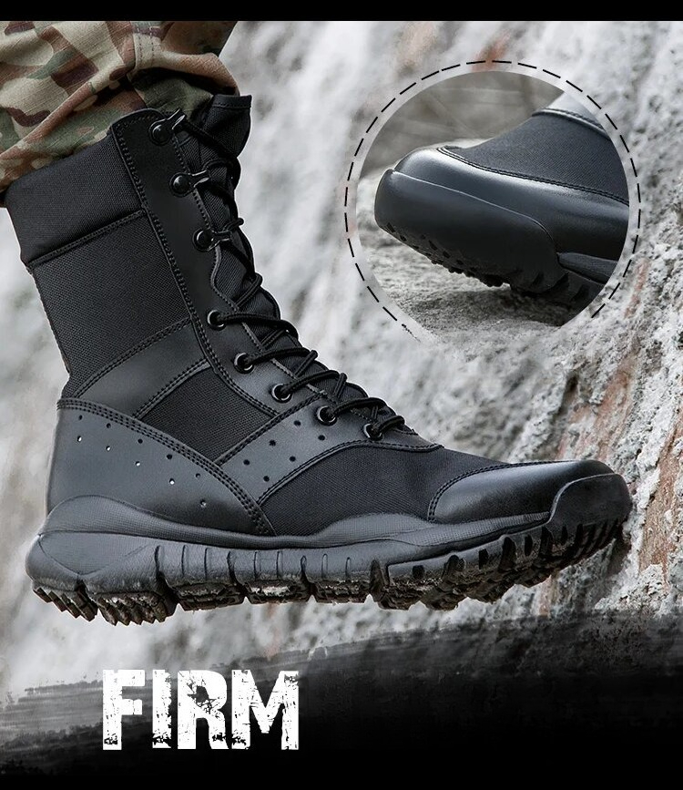 Men'S Training Shoes - รองเท้าบูททางยุทธวิธีน้ำหนักเบา กันน้ำ ระบายอากาศได้ดี เหมาะสำหรับการเดินป่ากลางแจ้ง รองเท้าตาข่ายสำหรับฤดูร้อน รองเท้าบูทต่อสู้สำหรับผู้ชายและผู้หญิง