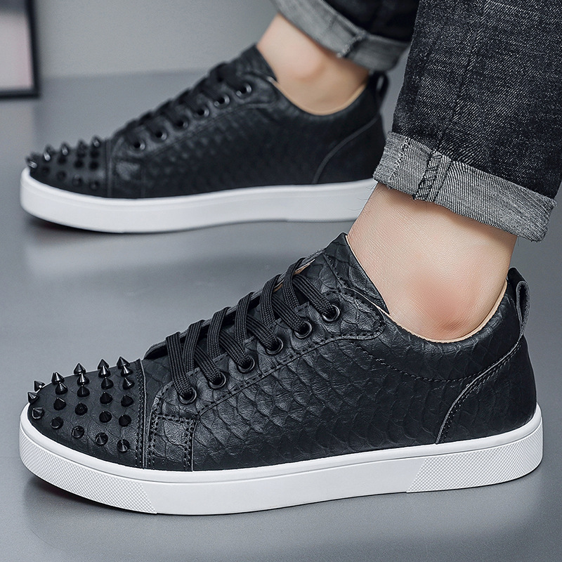 Men Shoes Dior - รองเท้าบอร์ดผู้ชายแฟชั่นใหม่ปี 2026 พร้อมหมุดตกแต่ง สไตล์วัยรุ่น รองเท้าลำลองสำหรับผู้ชาย รองเท้ากีฬาทันสมัย