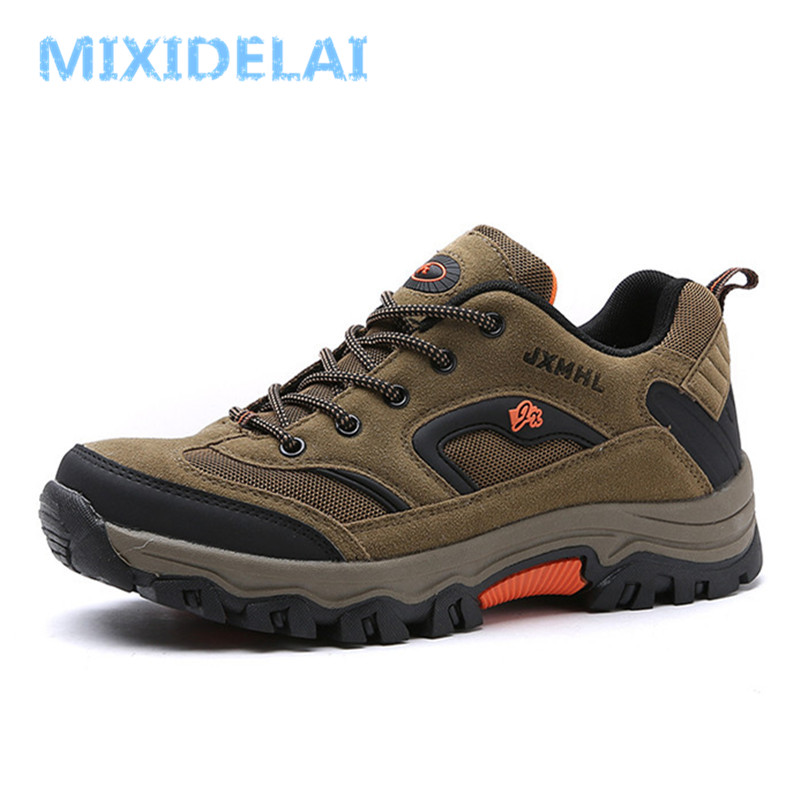 Men Shoes Vans - MIXIDELAI ขนาดใหญ่39-47รองเท้าผู้ชายแฟชั่นรองเท้าสบายกันน้ำกลางแจ้งสบายๆรองเท้า Lace-Up ฤดูใบไม้ผลิฤดูใบไม้ร่วงยางรองเท้าผ้าใบ