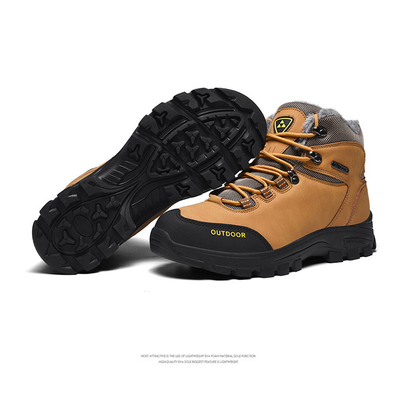 Winter Boot Insulated - รองเท้าบูทหิมะบุขนสำหรับผู้ชาย รองเท้าเดินป่ากันหนาว รองเท้าผ้าใบเดินป่า