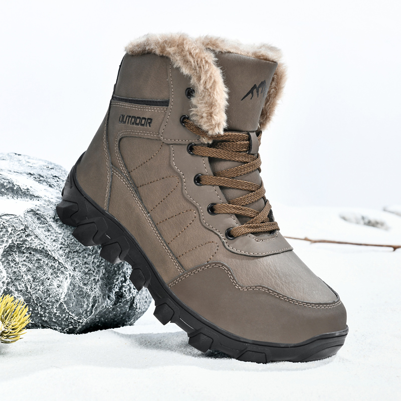 Men'S Shoes Dockers - รองเท้าบูทฤดูหนาวของผู้ชายรองเท้าผ้าใบกันน้ำกันลื่นที่อบอุ่น - รองเท้าแตะฤดูหนาวรองเท้าเทนนิสชาย