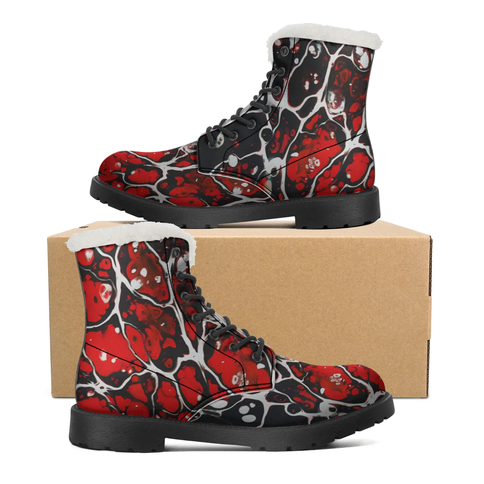 Men Shoes Eu To Us Size - แฟชั่นรองเท้าบูทหิมะสำหรับผู้ชายและผู้หญิงรองเท้าวัยรุ่นรองเท้าลำลองรองเท้าบูทคู่รักที่อบอุ่นรองเท้าบูทหิมะขนาด EU 35-48