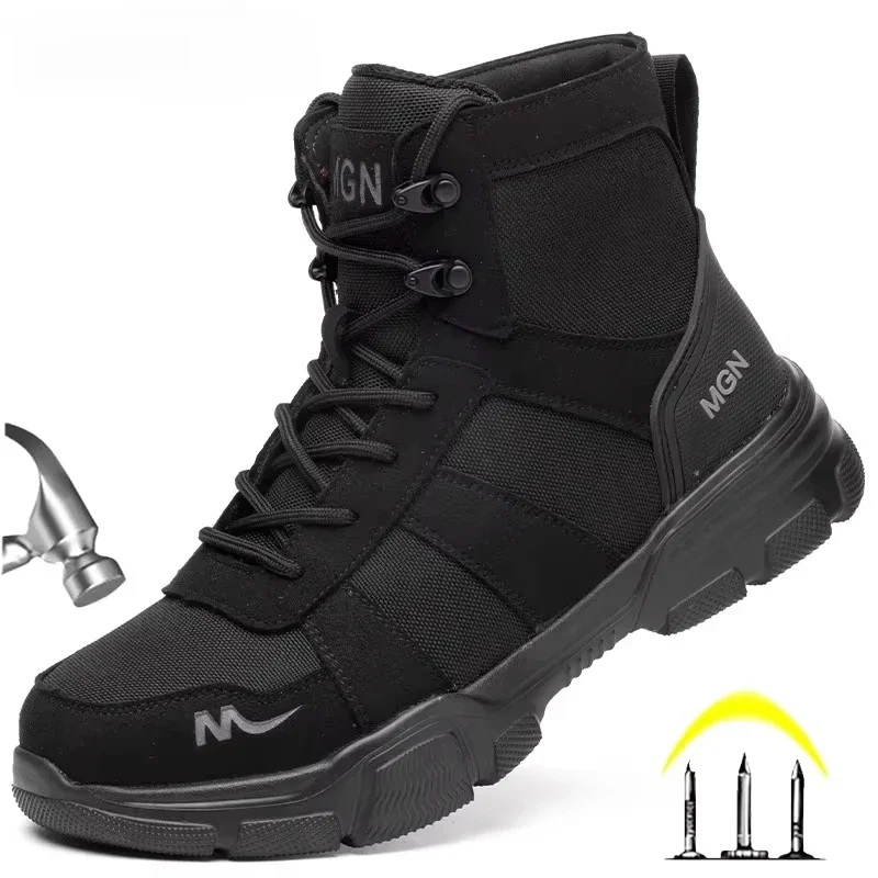 Men'S Shoes Dockers - รองเท้าทํางานทําลายผู้ชายความปลอดภัยรองเท้า Steel Toe รองเท้า Anti-smashing รองเท้าทํางานป้องกันรองเท้าเจาะหลักฐานผู้ชายรองเท้า