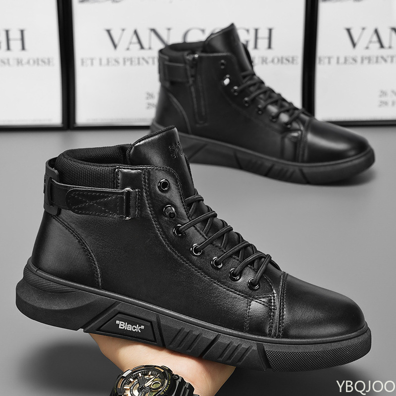 Winter Boot Insulated - รองเท้าผ้าใบผู้ชายทรงสูง สไตล์เรียบง่าย สวมใส่สบาย เหมาะกับฤดูใบไม้ผลิและฤดูใบไม้ร่วง ดีไซน์ทันสมัย ใช้งานได้หลากหลาย