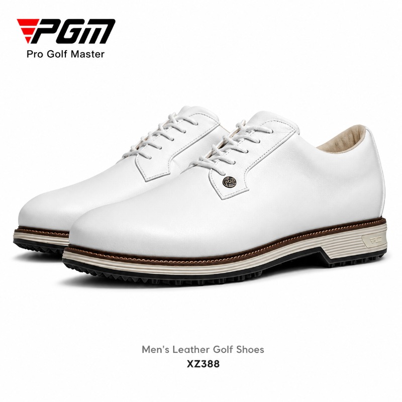 Men Shoes Eu To Us Size - PGM รองเท้ากอล์ฟหนังวัวสำหรับผู้ชายแบบไม่มีปุ่มกันลื่นแบบผูกเชือกคลาสสิกสไตล์อ็อกซ์ฟอร์ดรองเท้าเสริมส้น EU 39-45 XZ388