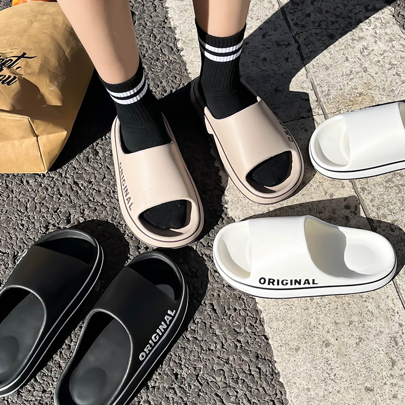 Men'S Shoes For Summer - รองเท้าแตะพื้นหนาสำหรับผู้ชายและผู้หญิง สวมใส่ในบ้าน ห้องน้ำ กันลื่น เหมาะสำหรับฤดูร้อน รองเท้าแตะคู่รัก