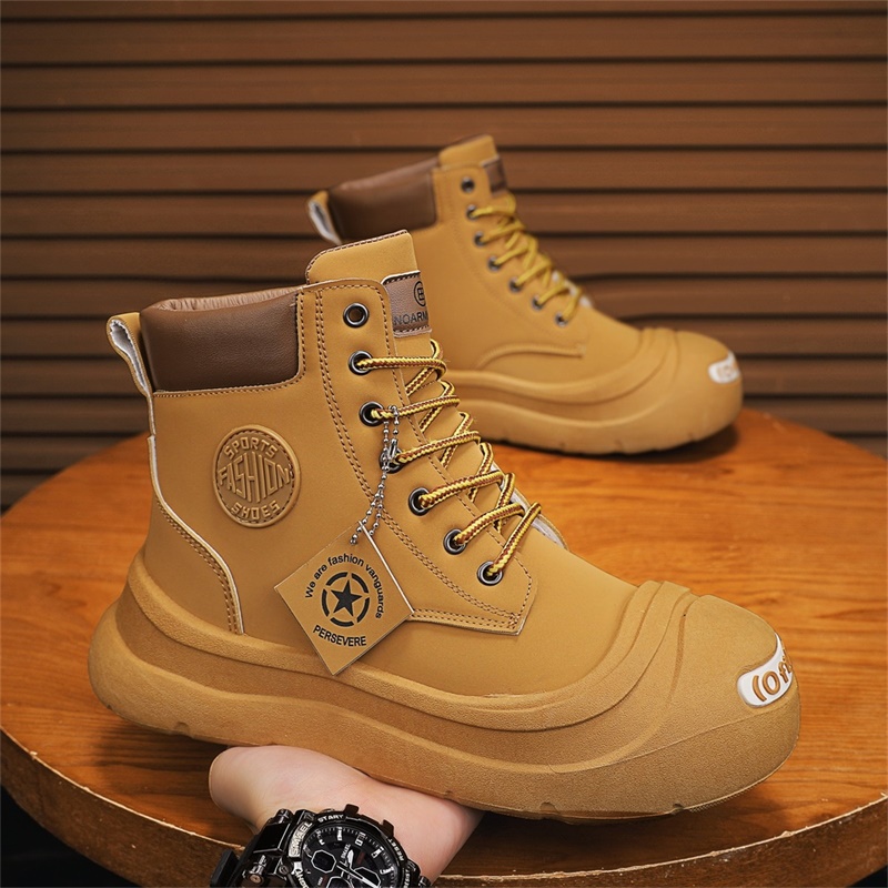 Men'S Shoes Dockers - รองเท้าบูทข้อสั้นแฟชั่น สวมใส่สบาย รองเท้ากีฬาผู้ชายหุ้มข้อสูง รุ่นใหม่ประจำฤดูใบไม้ร่วงปี 2025 รองเท้าลำลองผู้ชายทันสมัย
