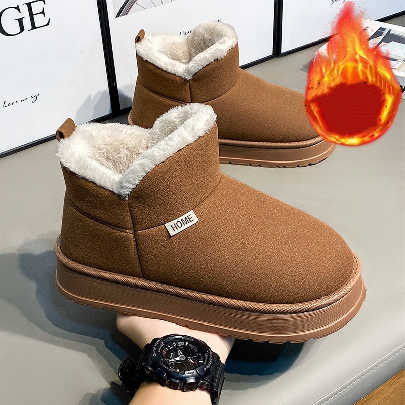 Winter Boot Insulated - รองเท้าบูทหิมะบุขนแกะแบบคู่รักที่ให้ความอบอุ่นสำหรับฤดูใบไม้ร่วงและฤดูหนาว และรองเท้าผ้าฝ้ายสำหรับผู้ชายและผู้หญิง