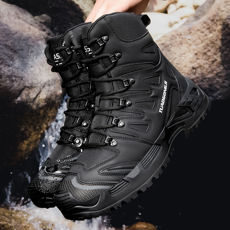Men'S Training Shoes - รองเท้าเดินป่าฝึกยุทธวิธีกลางแจ้งสำหรับผู้ชายไซส์ใหญ่ สำหรับการฝึกภาคสนามและการฝึกในพื้นที่ป่า