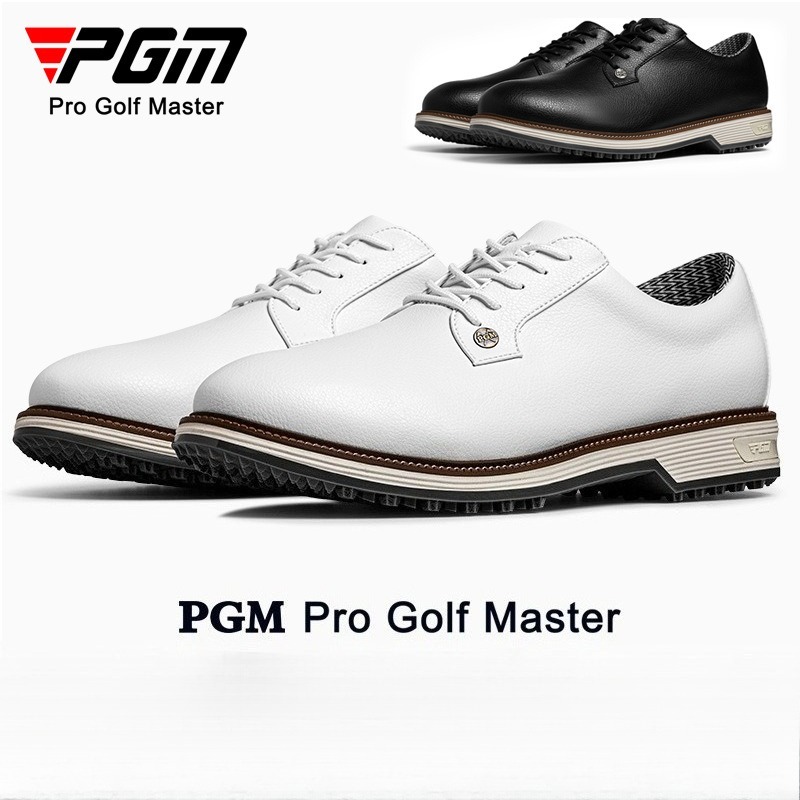 Men Shoes Eu To Us Size - PGM รองเท้ากอล์ฟกันน้ำสำหรับผู้ชาย รองเท้ากอล์ฟไมโครไฟเบอร์กันลื่นแบบผูกเชือก EVA รองเท้ากอล์ฟแบบมีเบาะ EU