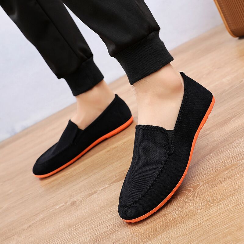 รองเท้าโลฟเฟอร์ผ้าใบสีเขียวสำห - Men'S Shoes Green And White บทวิจารณ์และราคา