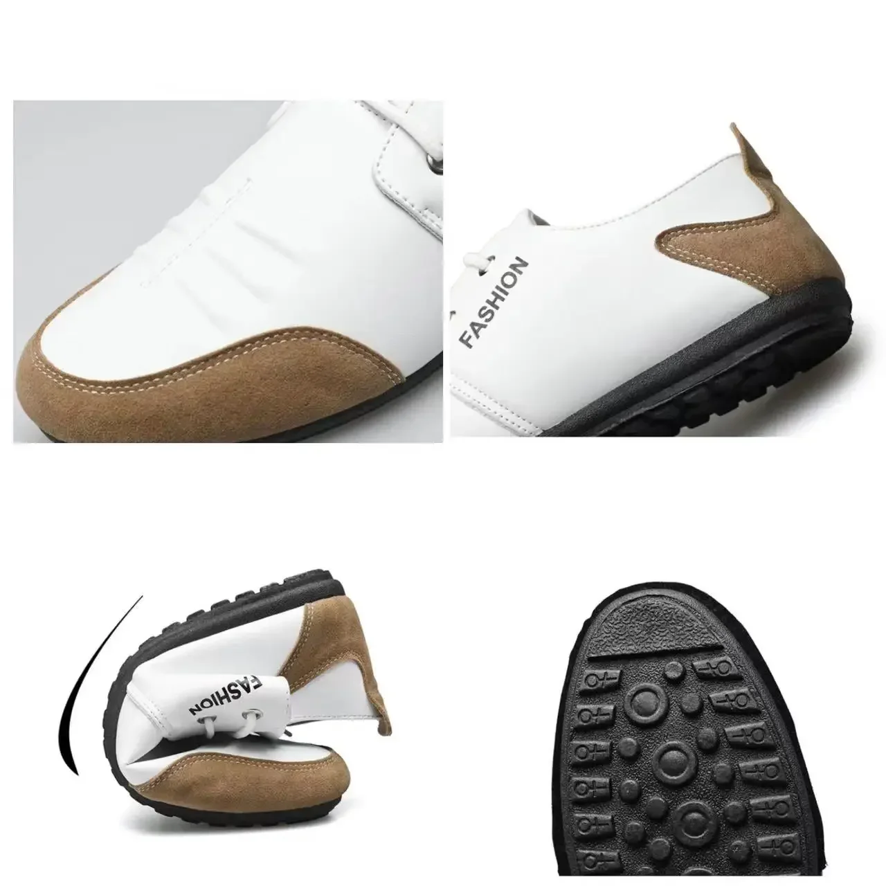 แบนผู้ชายรองเท้ารองเท้าหนังผู้ - Men'S Shoes Green And White บทวิจารณ์และราคา