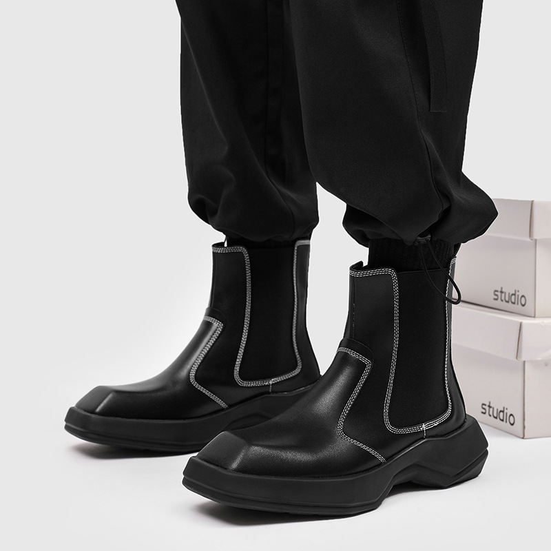 รองเท้าบูทเชลซีแฟชั่นบุรุษ แบร - Men Shoes White Colour บทวิจารณ์และราคา