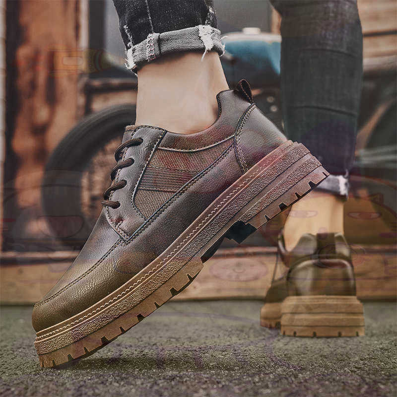Dark Natural หนังแฟชั่น Traine - Men Shoes Eu To Us Size บทวิจารณ์และราคา