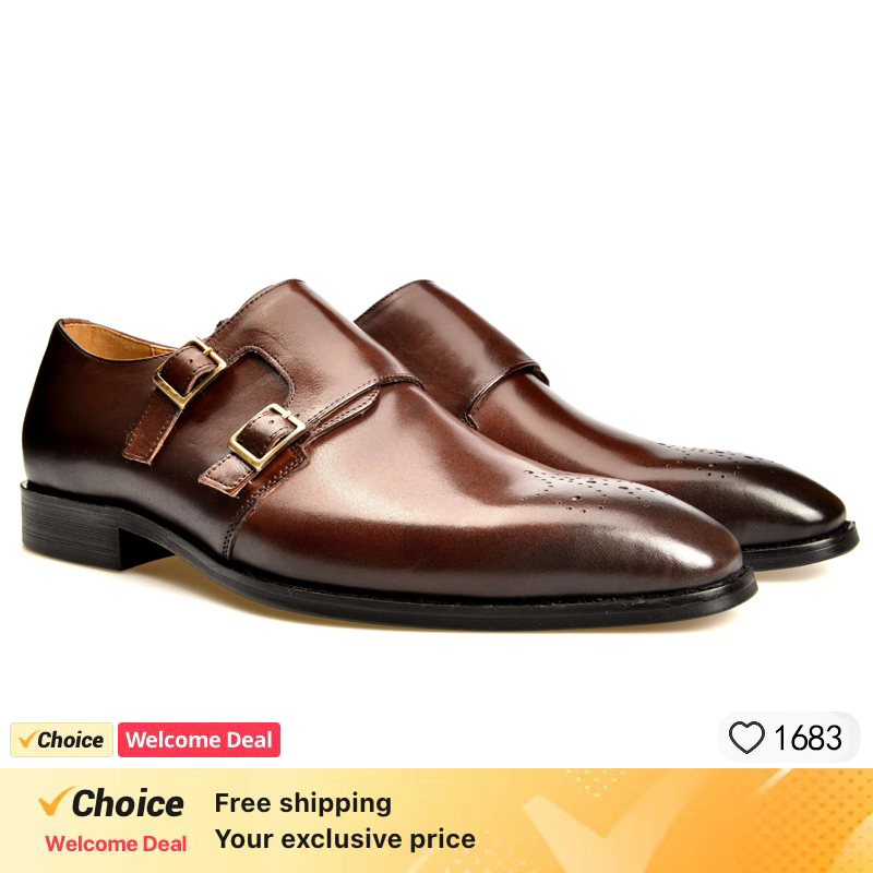 รองเท้าหนังผู้ชายแบบทางการ สไต - Men Shoes Eu To Us Size บทวิจารณ์และราคา