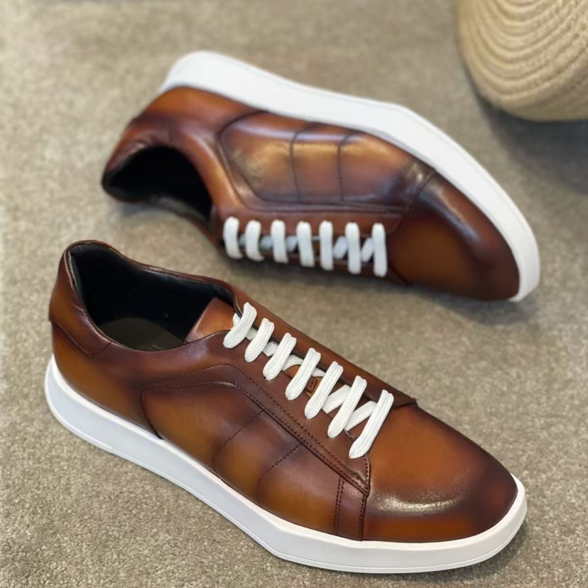รองเท้าผู้ชายหนังวัวแท้ขนาดใหญ - Men Shoes Eu To Us Size บทวิจารณ์และราคา