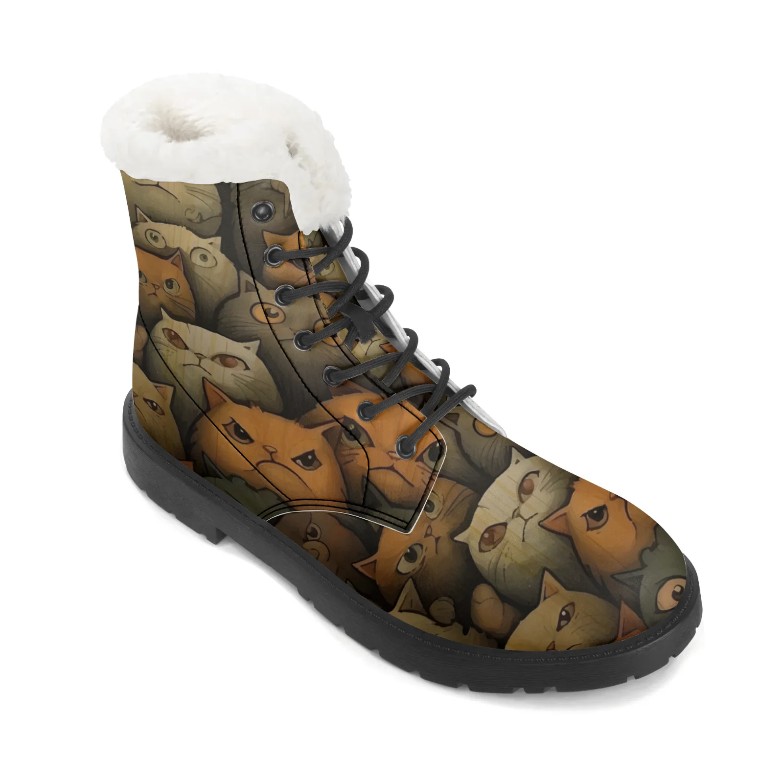 รองเท้าบูทหิมะลายแมวน่ารักสำหร - Men Shoes Eu To Us Size บทวิจารณ์และราคา