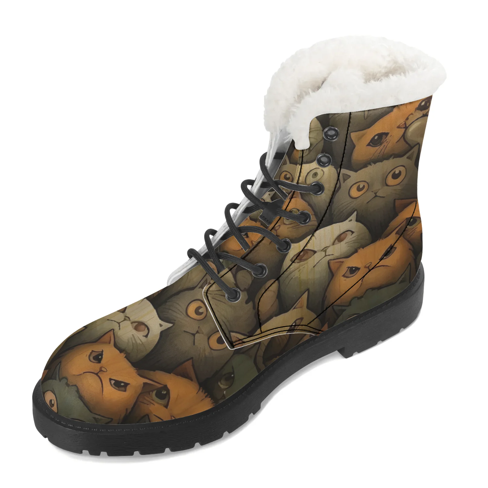 รองเท้าบูทหิมะลายแมวน่ารักสำหร - Men Shoes Eu To Us Size บทวิจารณ์และราคา