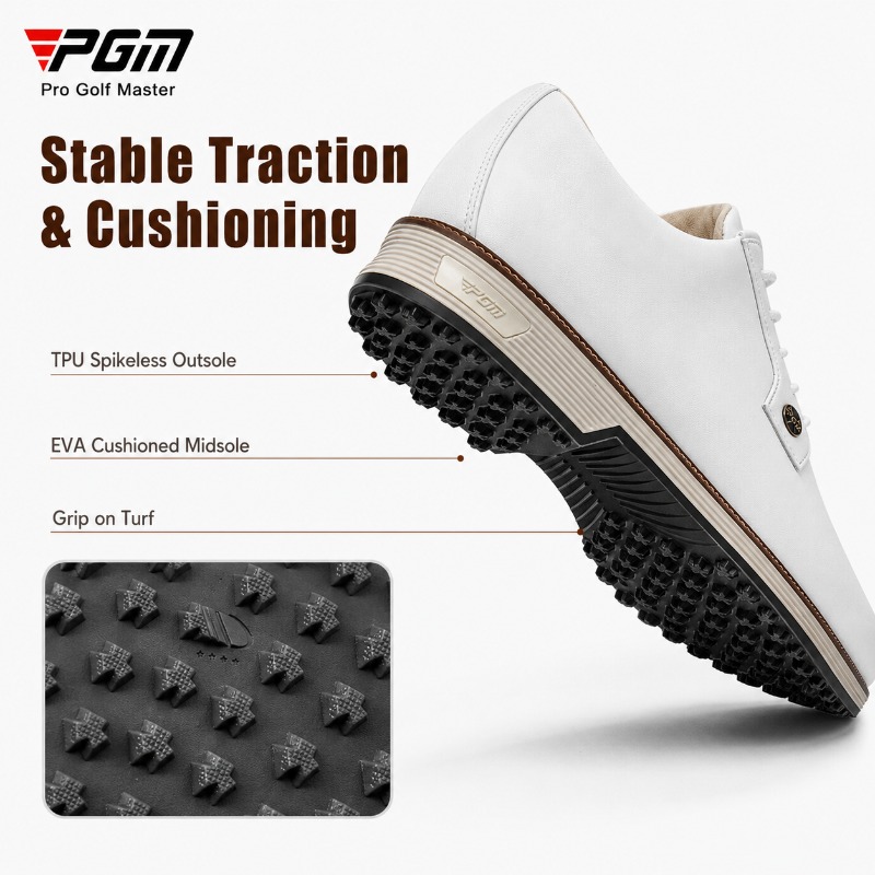 PGM รองเท้ากอล์ฟหนังวัวสำหรับผ - Men Shoes Eu To Us Size บทวิจารณ์และราคา