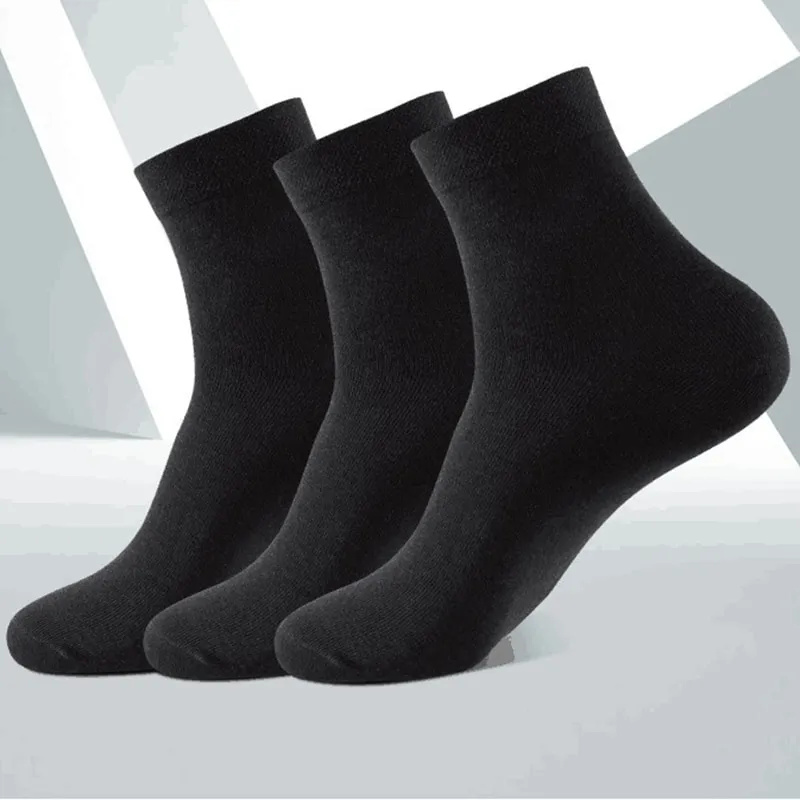 ถุงเท้าผู้ชายสีดำ3คู่ชุดผ้าฝ้า - Men'S Shoes For Crews บทวิจารณ์และราคา