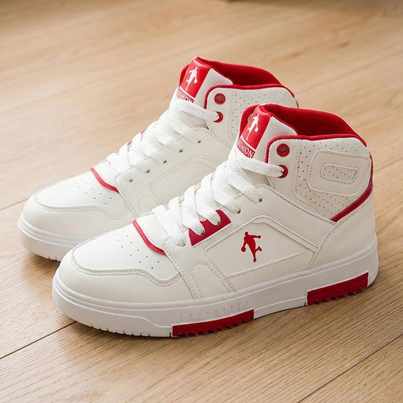 รองเท้าผ้าใบสีขาวทรงสูงสำหรับผ - Men Shoes White Colour บทวิจารณ์และราคา