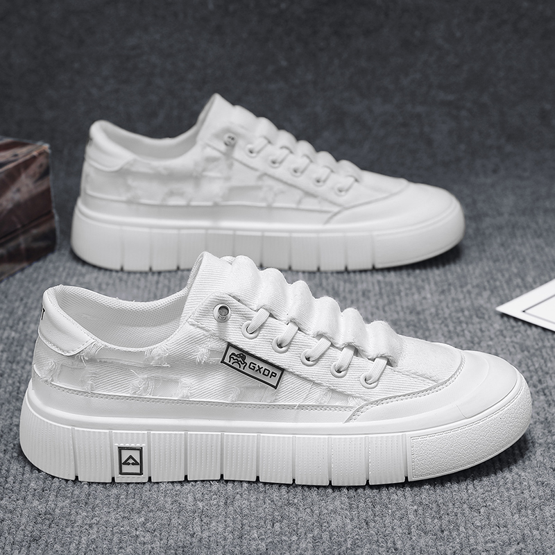 ใหม่รองเท้าลำลองผู้ชายรองเท้าผ - Men'S Shoes Green And White บทวิจารณ์และราคา